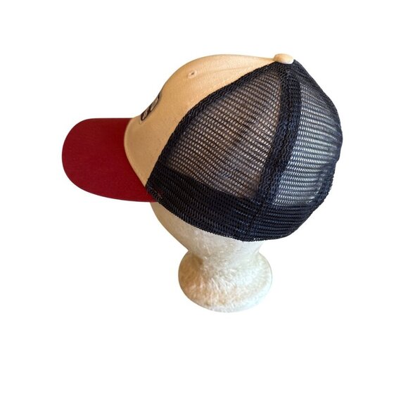 Ouray Sportswear Sanibel Island 1888 Trucker Hat Beige/Red Mesh Back Adjustable - Picture 2 of 7